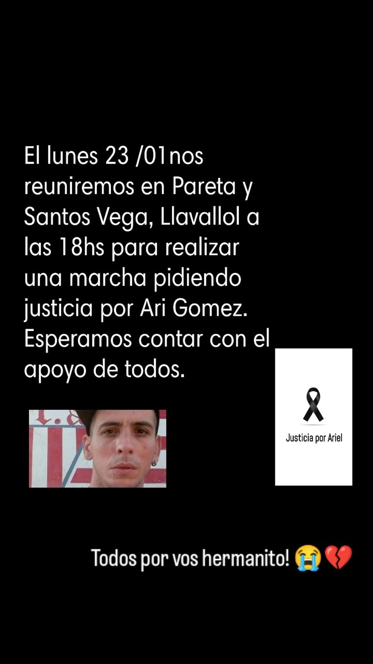 Justicia Por Ariel Har N Una Marcha Por El Hombre Asesinado En Un