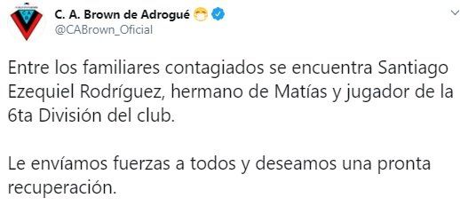 Santiago Rodriguez es hermano de Matías y juega en la sexta división de Brown de Adrogué.