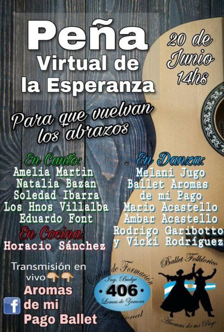 Artistas que participar&aacute;n de la Pe&ntilde;a Virtual para celebrar el D&iacute;a de la Bandera en Lomas de Zamora.