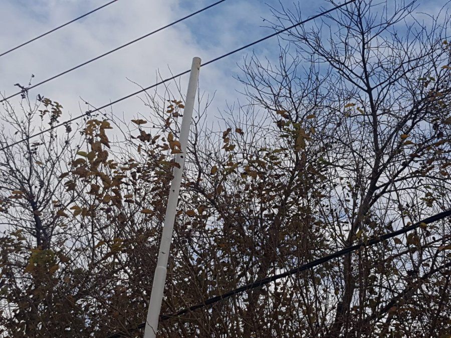 Este ser&iacute;a el poste que estaban colocando los operarios fallecidos en el Parque Industrial de Burzaco.