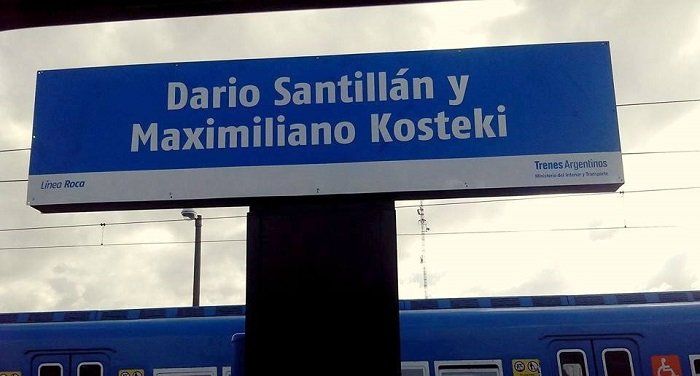La ex estaci&oacute;n de trenes Avellaneda hoy lleva el nombre de Dar&iacute;o Santill&aacute;n y Maximiliano Kosteki.