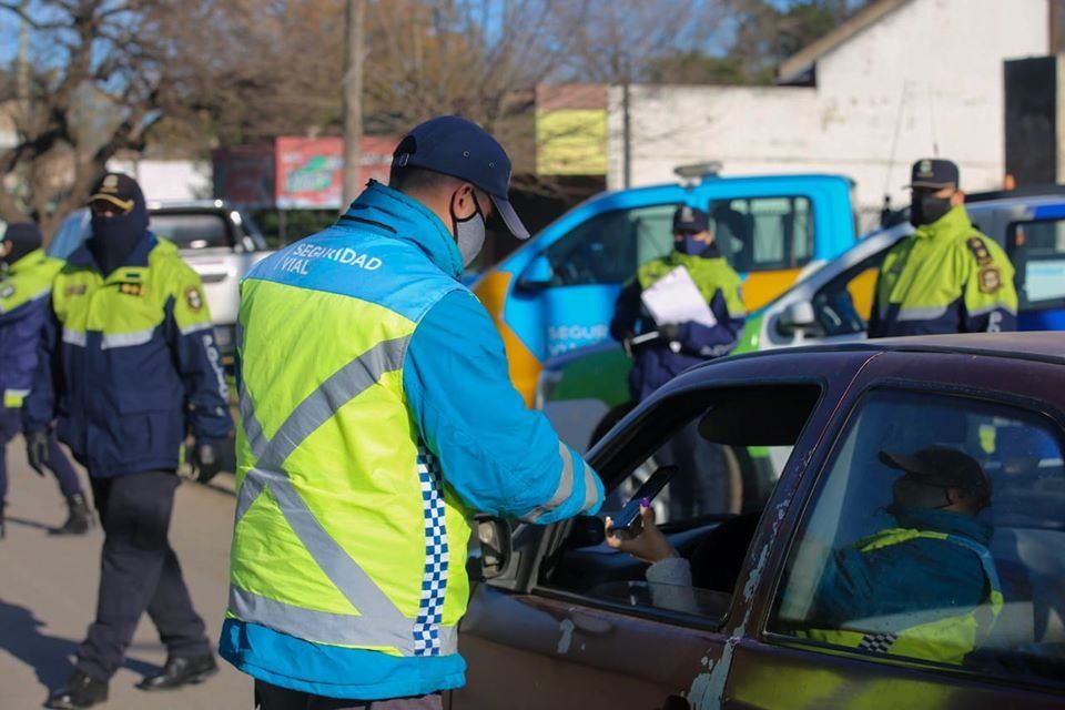 Los controles de tr&aacute;nsito en Alejandro Korn.