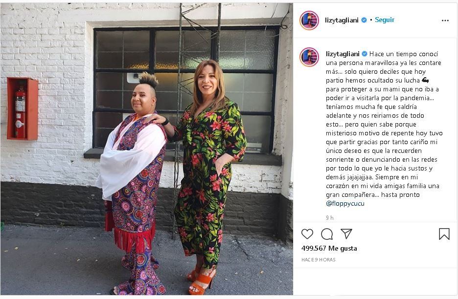 Mensaje de Lizy Tagliani por la muerte de su amiga 