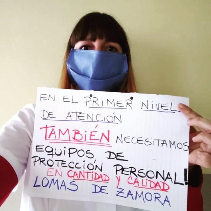 Reclamo de profesionales de la salud de Lomas de Zamora.