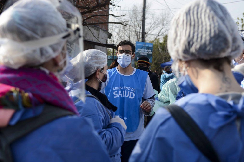 Operativo sanitario por coronavirus en Lomas de Zamora.