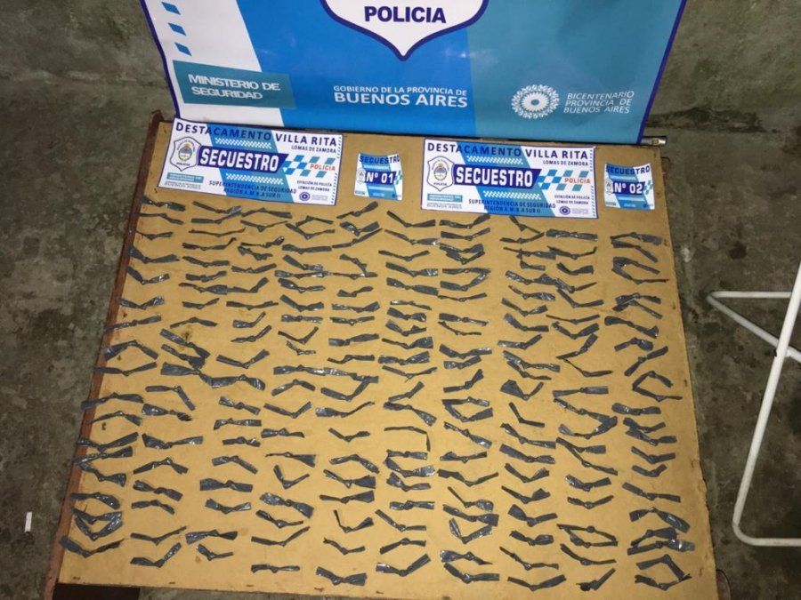 Drogas incautadas en la casa de las hermanas en Lomas de Zamora.