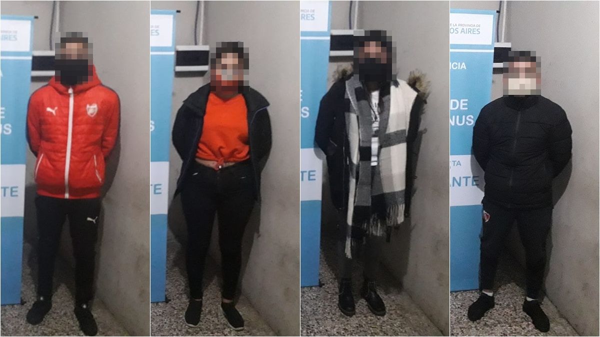 Los cuatro acusados de golpear a una familia de Lan&uacute;s en un intento de usurpaci&oacute;n. Est&aacute;n imputados por intento de homicidio.