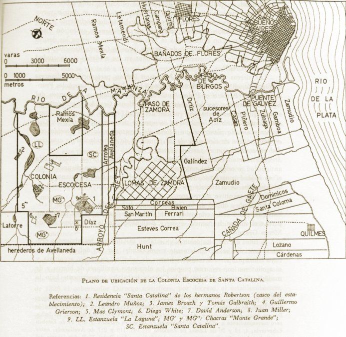 Planos. En los documentos de la &eacute;poca se puede ver la extensi&oacute;n de las chacras y "estanzuelas" de entonces.&nbsp;