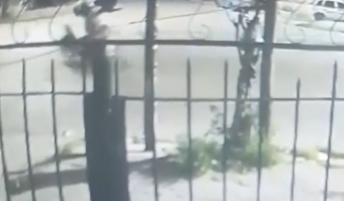 Momento del choque en Lan&uacute;s.