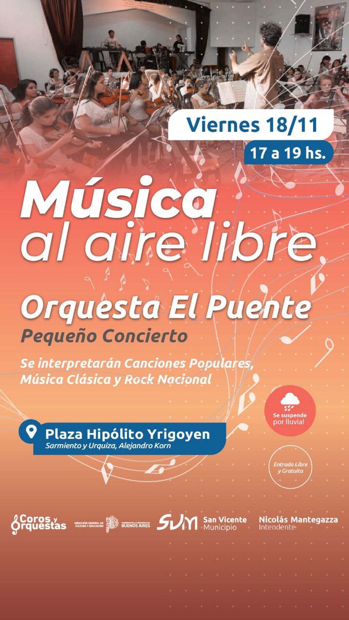 La orquesta El Puente brindará un show en Alejandro Korn