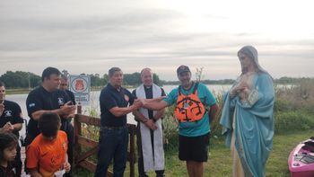 San Vicente: emoción en la segunda procesión de la virgen en la laguna