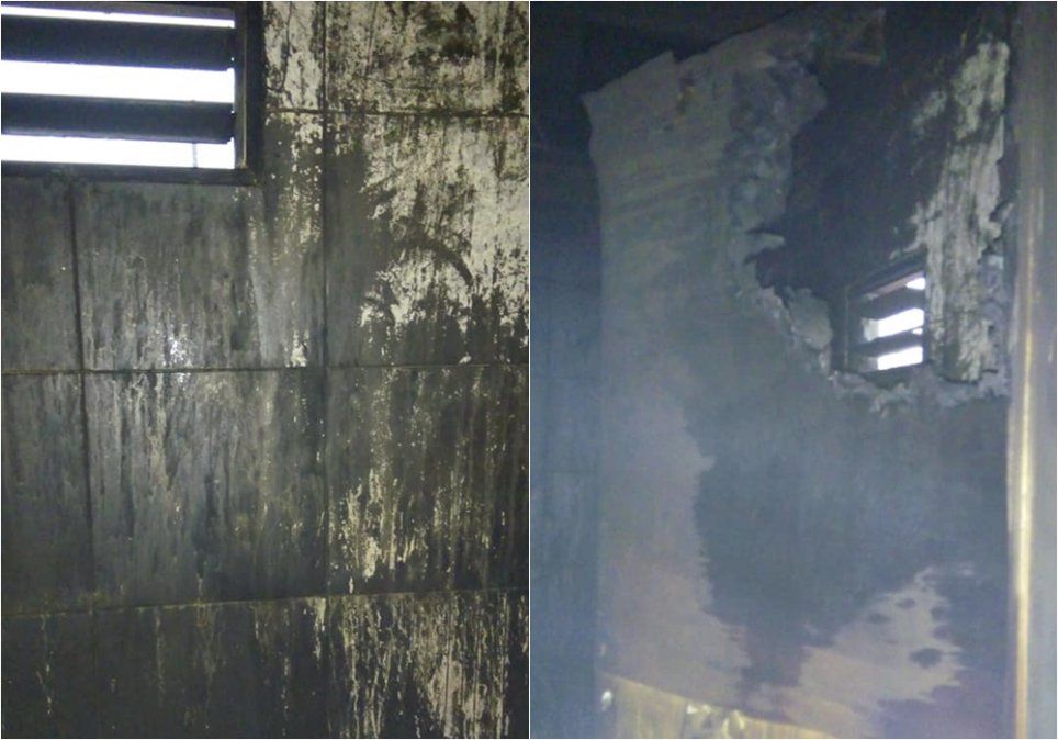 El fuego afect&oacute; varias partes de la casa.