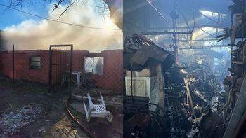 Dos incendios en Almirante Brown movilizaron a bomberos: una vivienda y un taller sufrieron pérdidas totales