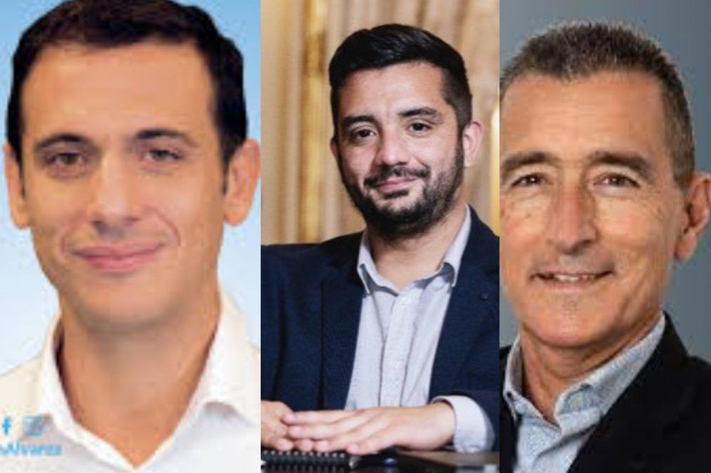 Imagen de los tres precandidatos del Frente de Todos en Lanús.