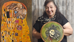 Bajo la piel del arte: la muestra de una artista de Luis Guillón donde la muerte invade reconocidas obras