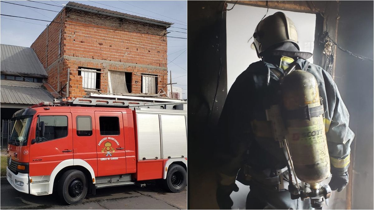 Un incendio destruyó parte de una casa de Lomas de Zamora