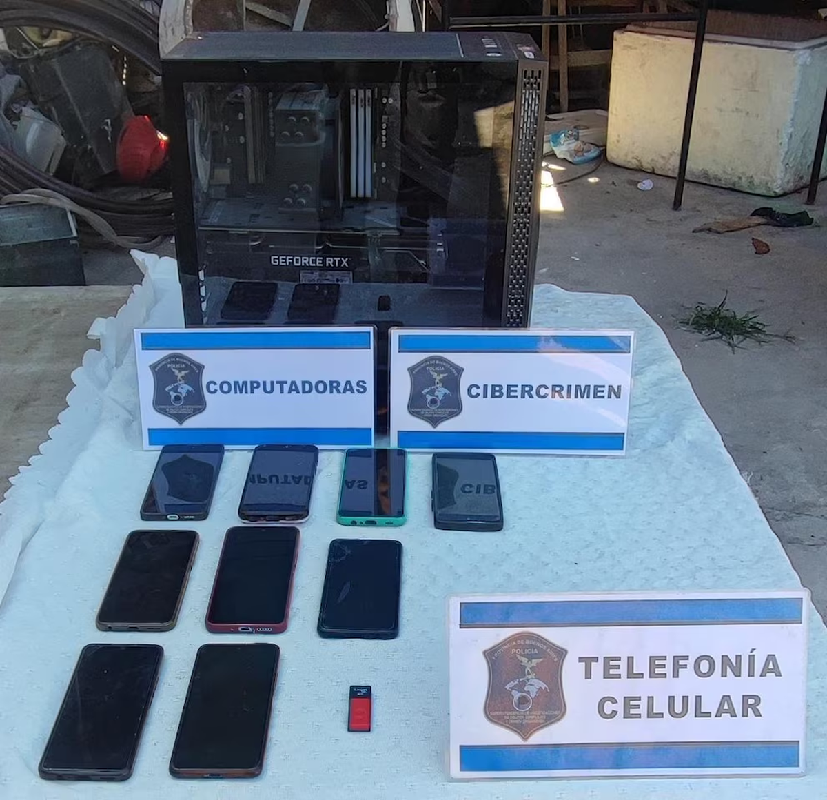 Lo secuestrado en el megaoperativo.