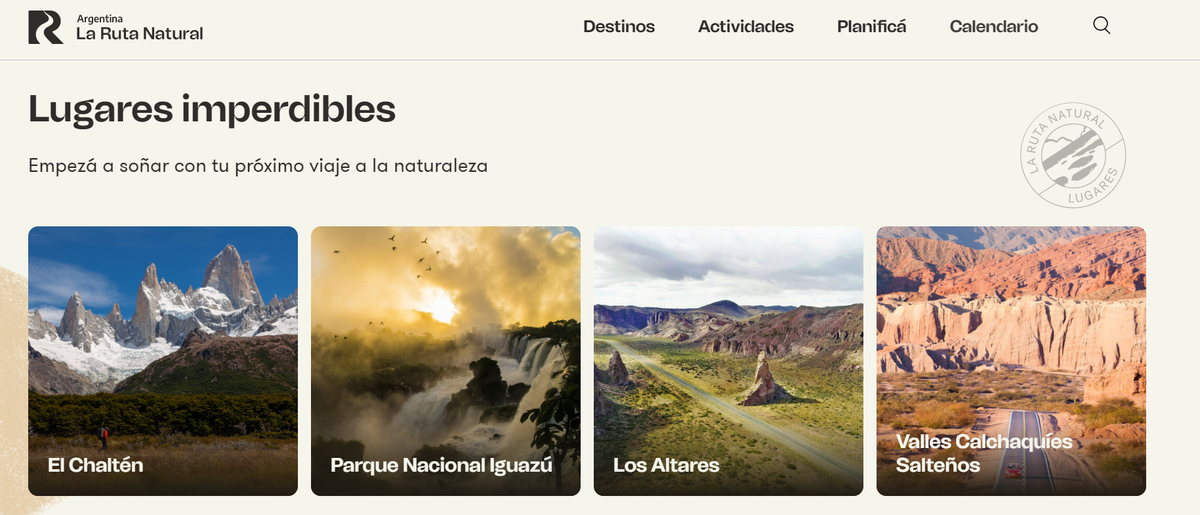 La Ruta Natural: una web para planificar viajes por el país