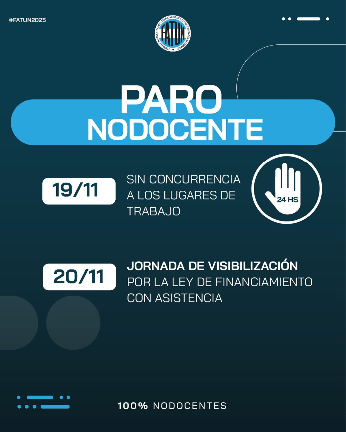 El comunicado de Fatun sobre el conflicto universitario.