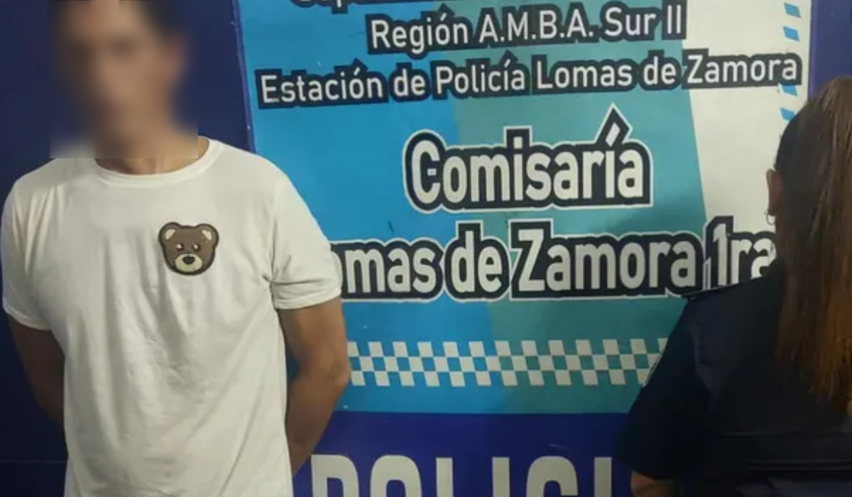 El hombre fue detenido en la zona del centro de Lomas de Zamora. 
