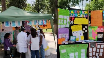 Escuelas y jardines de San Vicente mostraron sus proyectos de ESI en la plaza Mariano Moreno