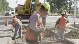 canning: avanzan los trabajos de bacheo sobre la calle sargento cabral