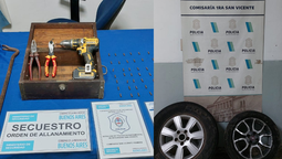 cayo un roba ruedas de san vicente: lo allanaron y detuvieron en quilmes