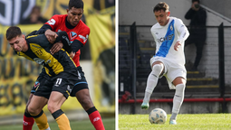 los futbolistas de san vicente julian eseiza y maxi luayza se enfrentaran en el clasico de puerto madryn por la primera nacional