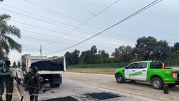 continuan las obras de bacheo en canning