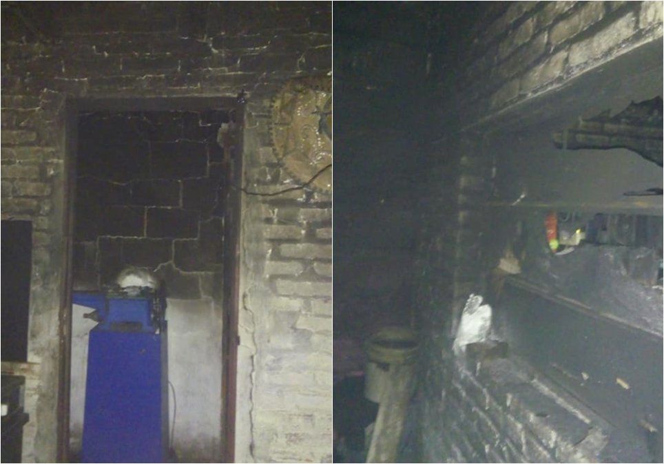 Imágenes del incendio que afectó a una vivienda de Villa Centenario, en Lomas de Zamora.
