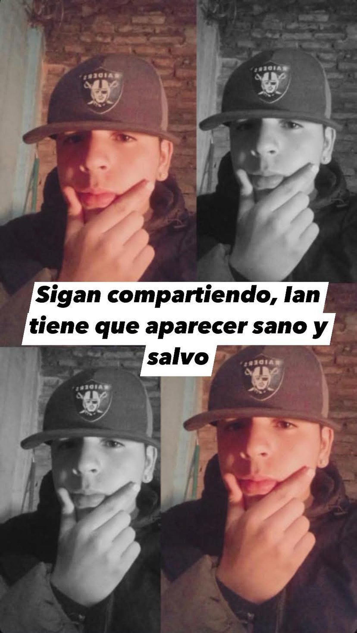 Ian está extraviado en Lomas desde el pasado viernes. 