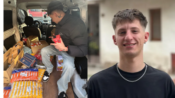 Monte Grande: un influencer sorteó un iPhone y repartió regalos