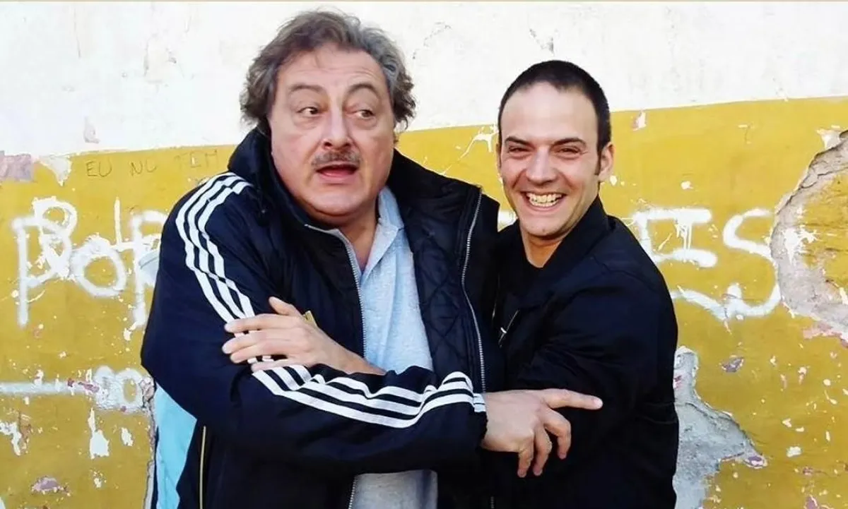 Rissi junto a Gustavo Pardi en una de las grabaciones de Rissi junto a Gustavo Pardi en una de las grabaciones de