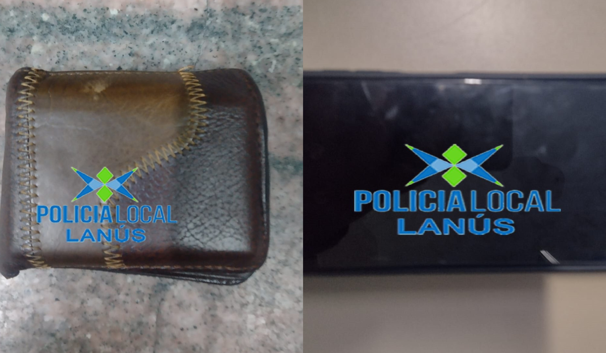 Los elementos incautados durante la detención en Lanús.  