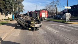 choque y vuelco en burzaco: un hombre fue asistido