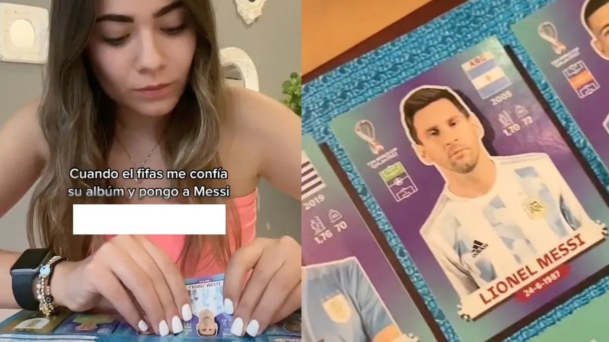 Pegó la figurita de Messi en el lugar equivocado y se volvió viral
