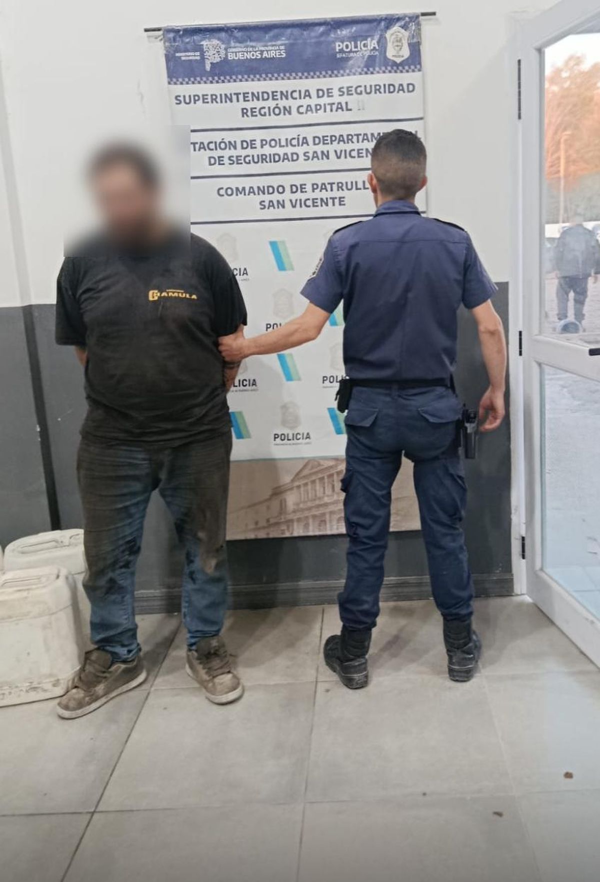 Uno de los detenidos en Alejandro Korn. 