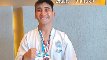 Alejandro Korn: Brian tiene parálisis cerebral e hizo podio en la Copa del Mundo de Taekwondo