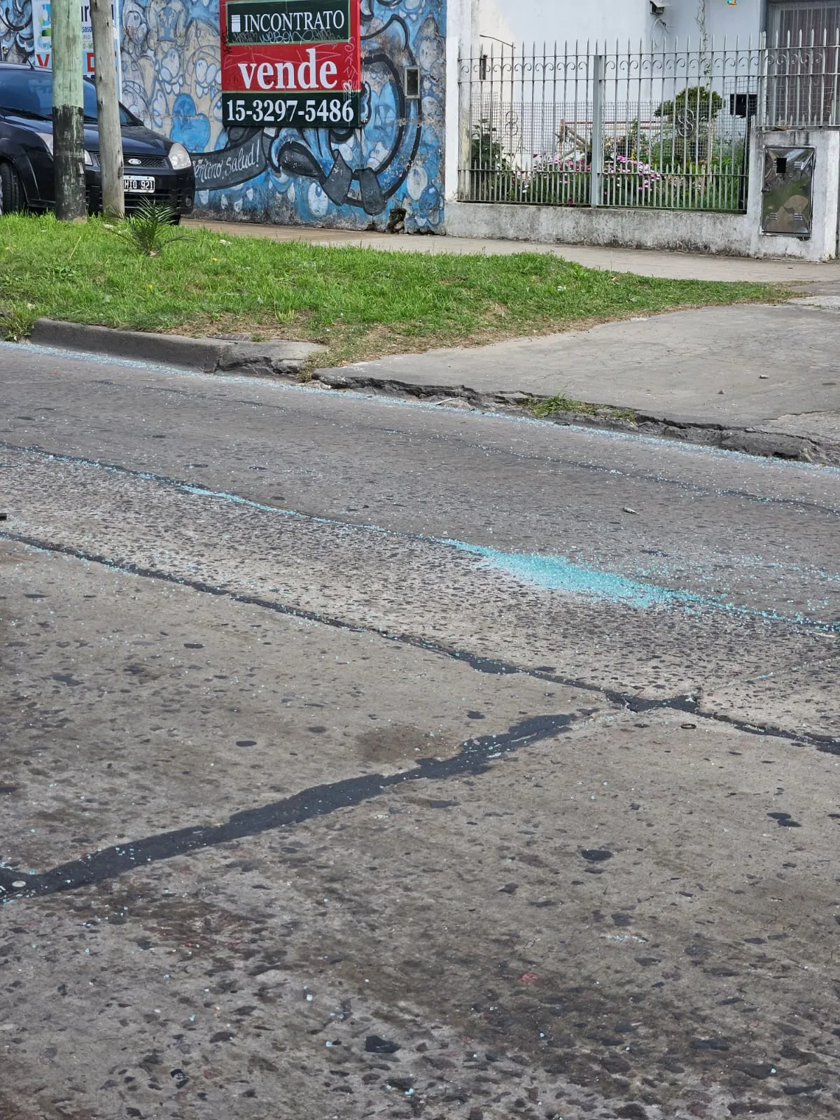 Así terminó la calle después del accidente.