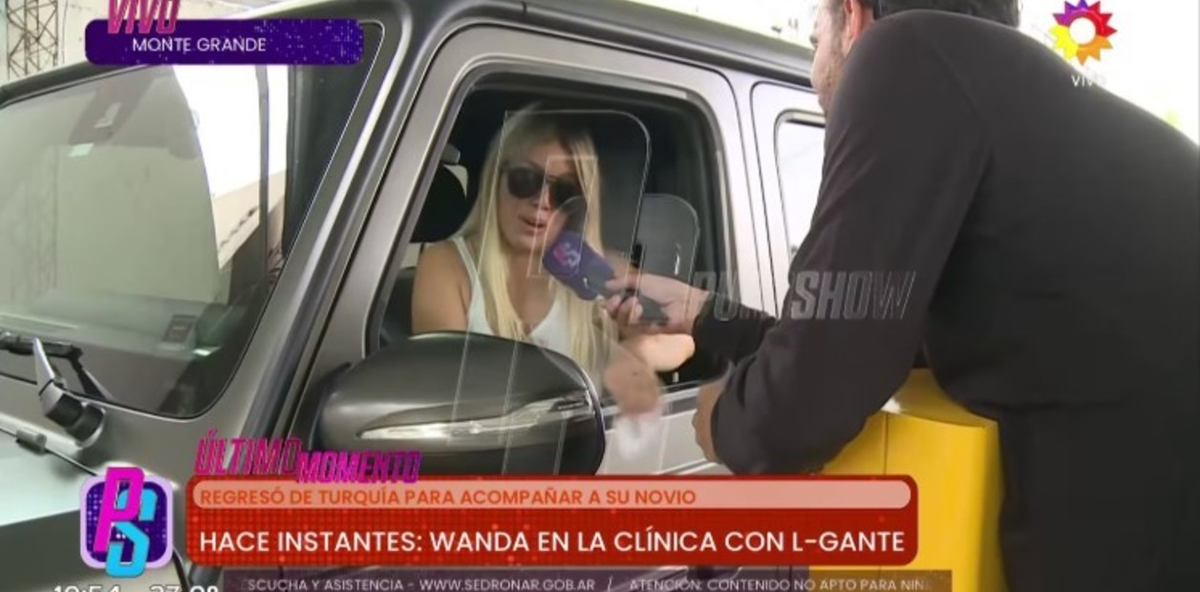 Wanda Nara salió de Clínica Monte Grande y dialogó con la prensa. 