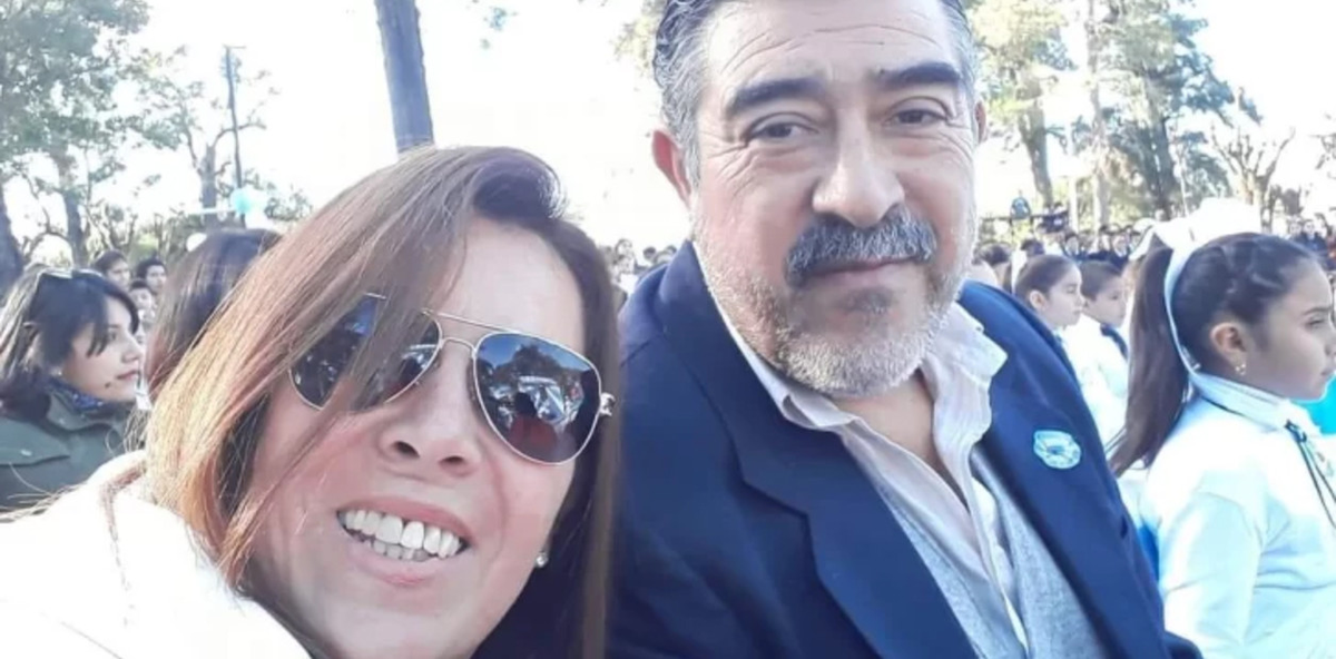 P&eacute;rez junto a su pareja. Ambos fueron detenidos.&nbsp;