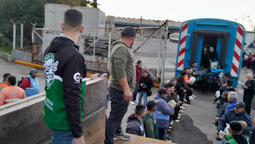 el tren solidario llego a campana con un bombero de san vicente