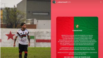 Un jugador de Brandsen fue agredido por hinchas en Korn: Me pegaron un fierrazo