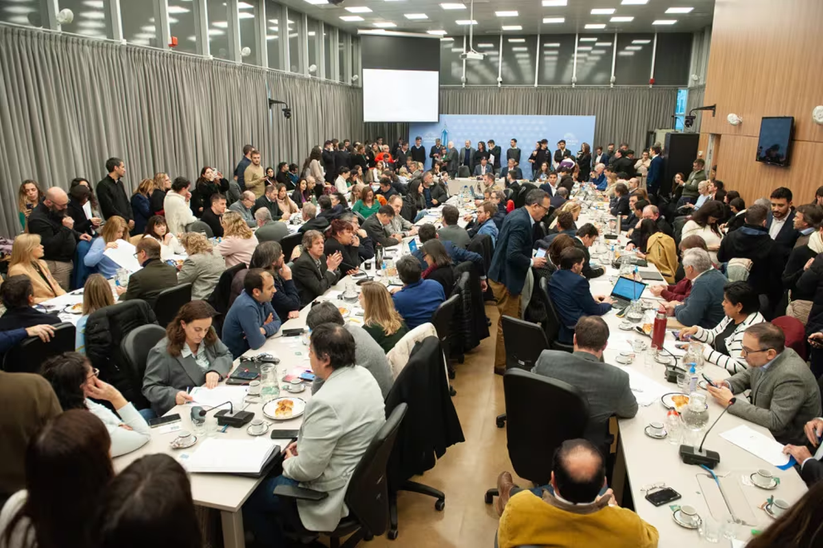 El plenario de comisiones para tratar la Ley Bases.&nbsp;