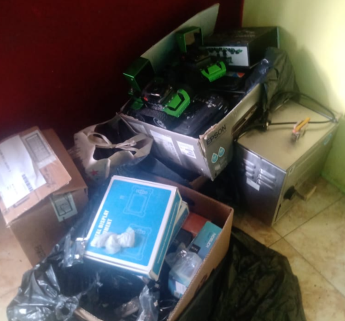 Los elementos encontrados en el allanamiento en San Vicente.