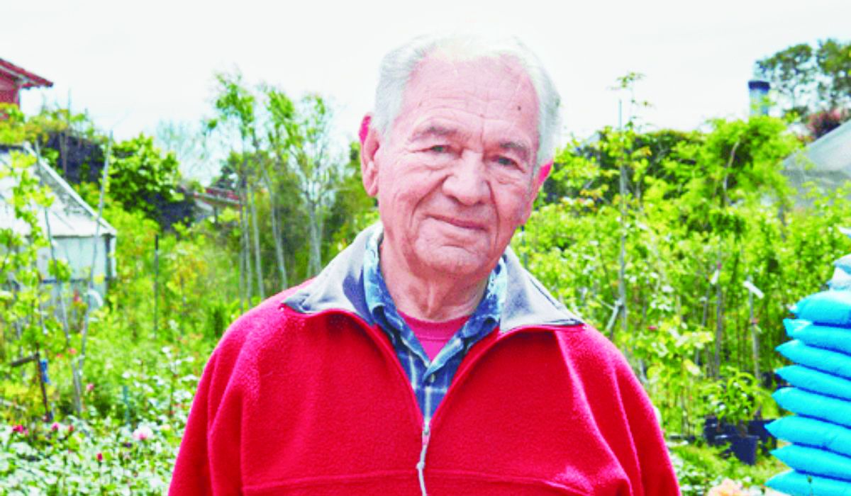 Carlos Maggiore tiene 80 años y sigue trabajando en su vivero “Rosas de Río Negro”.