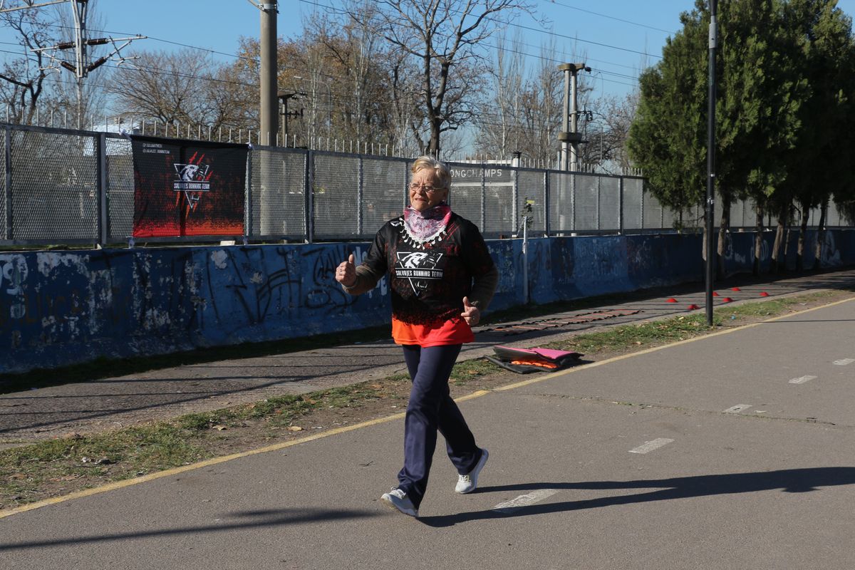 María entrena tres veces por semana y ya participó de dos maratones.