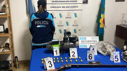 san vicente: un detenido por poseer un arma de guerra y objetos robados