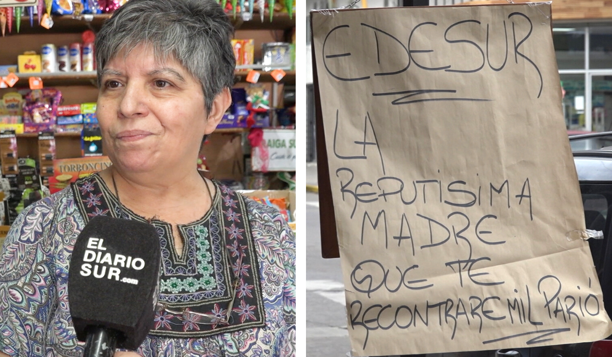 Una comerciante de Monte Grande puso un cartel insultando a Edesur y se volvió viral