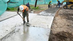 el jagüel: avanza la renovacion de la plaza alfonsina storni